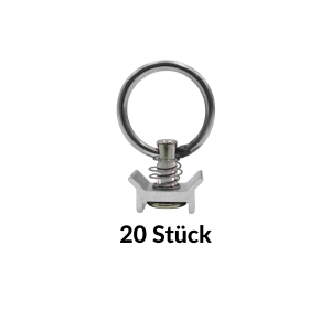 Endbeschlag Singlefitting mit Rundöse 20x