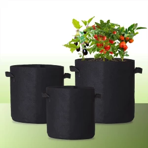 Pflanzsack, Pflanztasche, Grow-Pot für Kartoffeln, Tomaten und Erdbeeren. Farbe schwarz - Verwendung im Innen- und Außenbereich verschiedene Größen