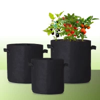 Pflanzsack, Pflanztasche, Grow-Pot für Kartoffeln, Tomaten und Erdbeeren. Farbe schwarz - Verwendung im Innen- und Außenbereich verschiedene Größen