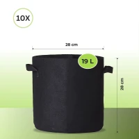 Pflanzsack, Pflanztasche, Grow-Pot 19 Liter 5 Gallonen 10 Stück