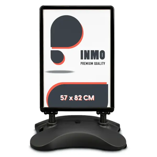 Kundenstopper DIN A1 schwarz mit Tank