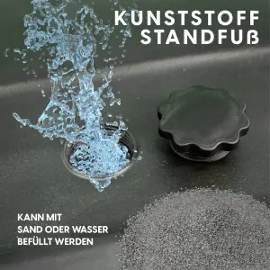 Kundenstopper DIN A1 schwarz mit Tank