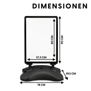 Kundenstopper DIN A1 schwarz mit Tank