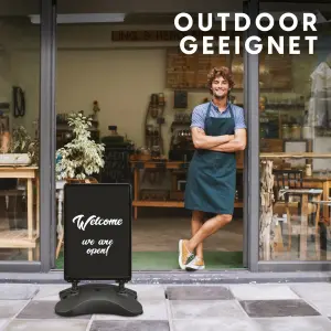 Kundenstopper DIN A1 schwarz mit Tank