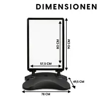 Kundenstopper DIN A1 schwarz mit Tank