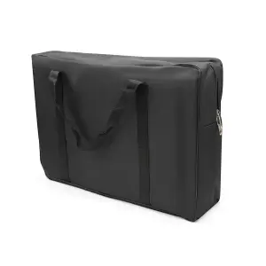 Prospektständer A4 faltbar in Holzoptik und Oxford Tasche