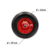 Schubkarrenrad mit Luftschlauch und Achse