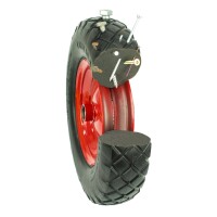 Schubkarrenrad Vollgummi pannensicher mit Achse