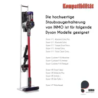 INMO weiß Staubsaugerhalterung für Dyson Akku-Staubsauger freier Stand ohne Bohren