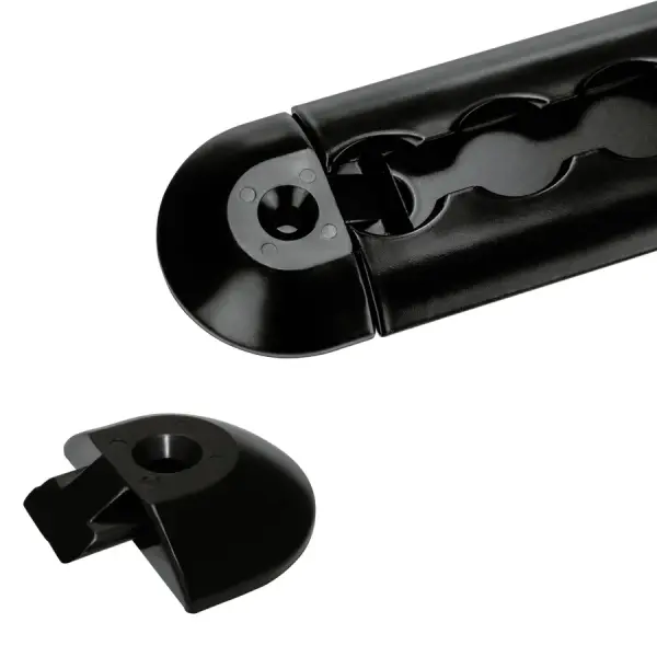 Endkappen schwarz für halbrunde Airlineschienen