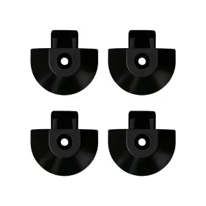 4 Stück I Endkappen schwarz für halbrunde Airlineschienen
