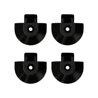 4 Stück I Endkappen schwarz für halbrunde Airlineschienen