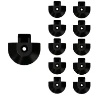 10 Stück I Endkappen schwarz für halbrunde Airlineschienen