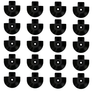 20 Stück I Endkappen schwarz für halbrunde Airlineschienen