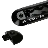 20 Stück I Endkappen schwarz für halbrunde Airlineschienen