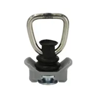 1 Stück Zurrfitting anthrazit / grau Triangelform mit Kunststoff ummantelt