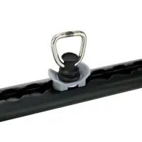 1 Stück Zurrfitting anthrazit / grau Triangelform mit Kunststoff ummantelt