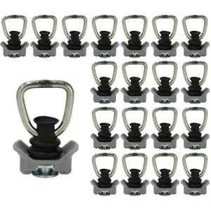 20 Stück Zurrfitting anthrazit / grau Triangelform...