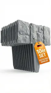 Rasenkante / Beetumrandung in Stein Optik, 10er Set