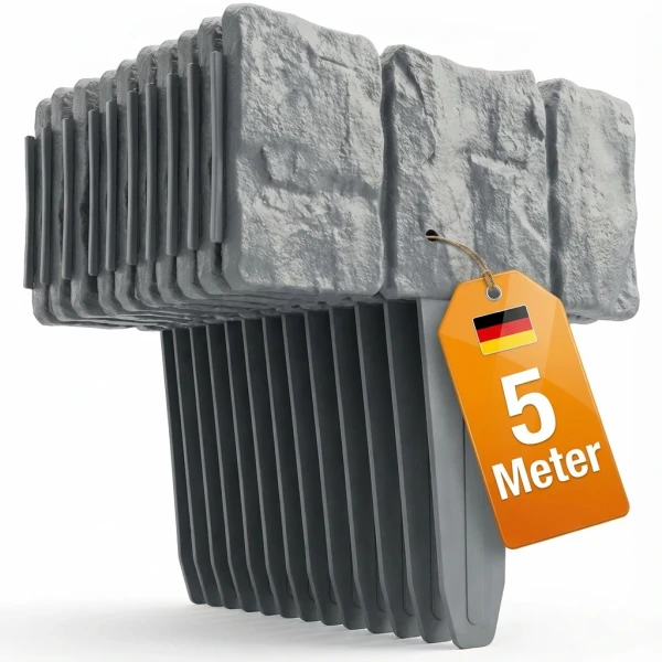 Rasenkante / Beetumrandung in Stein Optik, 20er Set