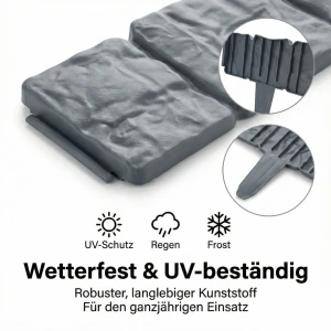 Rasenkante / Beetumrandung in Stein Optik, 20er Set