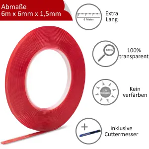 Silikonband 6 Meter inkl. Messer