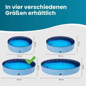 Hunde- & Haustierpool, faltbar 120 x 30 cm