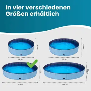 Hunde- & Haustierpool, faltbar 120 x 30 cm
