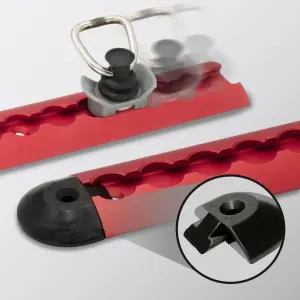 Airlineschiene 0,5 Meter halbrund rot eloxiert 500mm