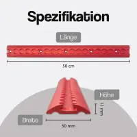 Airlineschiene 0,5 Meter halbrund rot eloxiert 500mm