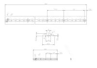 Airlineschiene 0,5 Meter halbrund rot eloxiert 500mm