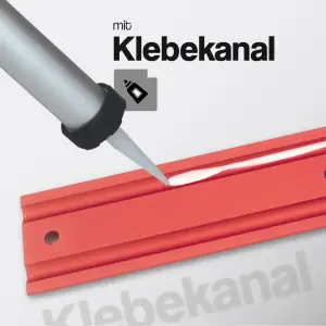 Airlineschiene 1,5 Meter halbrund rot eloxiert 1500mm