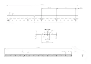 Airlineschiene 1,5 Meter halbrund rot eloxiert 1500mm