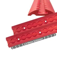 Airlineschiene 1,5 Meter halbrund rot eloxiert 1500mm