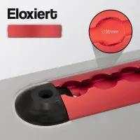 Airlineschiene 1,5 Meter halbrund rot eloxiert 1500mm