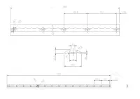 Airlineschiene 1,5 Meter halbrund rot eloxiert 1500mm
