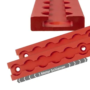 Airlineschiene 1,0 Meter eckig rot eloxiert 1500mm