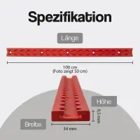 Airlineschiene 1,0 Meter eckig rot eloxiert 1500mm