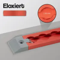 Airlineschiene 1,0 Meter eckig rot eloxiert 1500mm