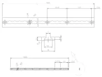 Airlineschiene 1,0 Meter eckig rot eloxiert 1500mm