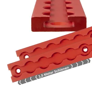 Airlineschiene 1,5 Meter eckig rot eloxiert 1500mm