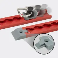 Airlineschiene 1,5 Meter eckig rot eloxiert 1500mm