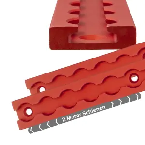Airlineschiene 2,0 Meter eckig rot eloxiert 1975mm