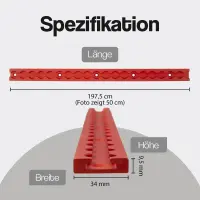 Airlineschiene 2,0 Meter eckig rot eloxiert 1975mm