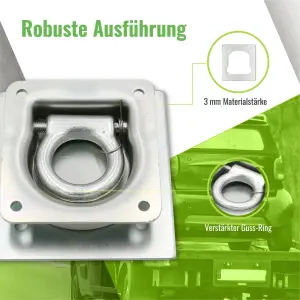 Zurrmulde mit Gegenplatte 2er Set