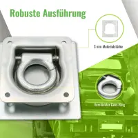 Zurrmulde mit Gegenplatte und Schrauben 2er Set