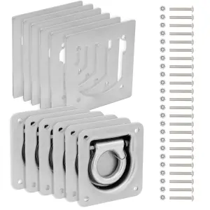 Zurrmulde mit Gegenplatte und Schrauben 6er Set