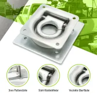 Zurrmulde mit Gegenplatte und Schrauben 6er Set