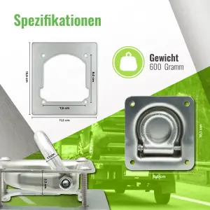 Zurrmulde mit Gegenplatte 4er Set