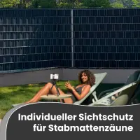 Sichtschutzstreifen 26m x 19cm 750g/m² anthrazit Ral7016